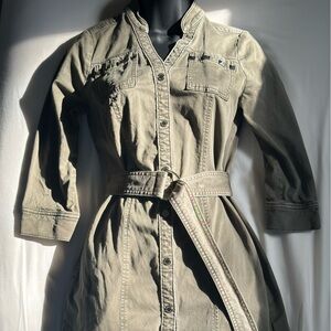 White House Black Market Olive Dress